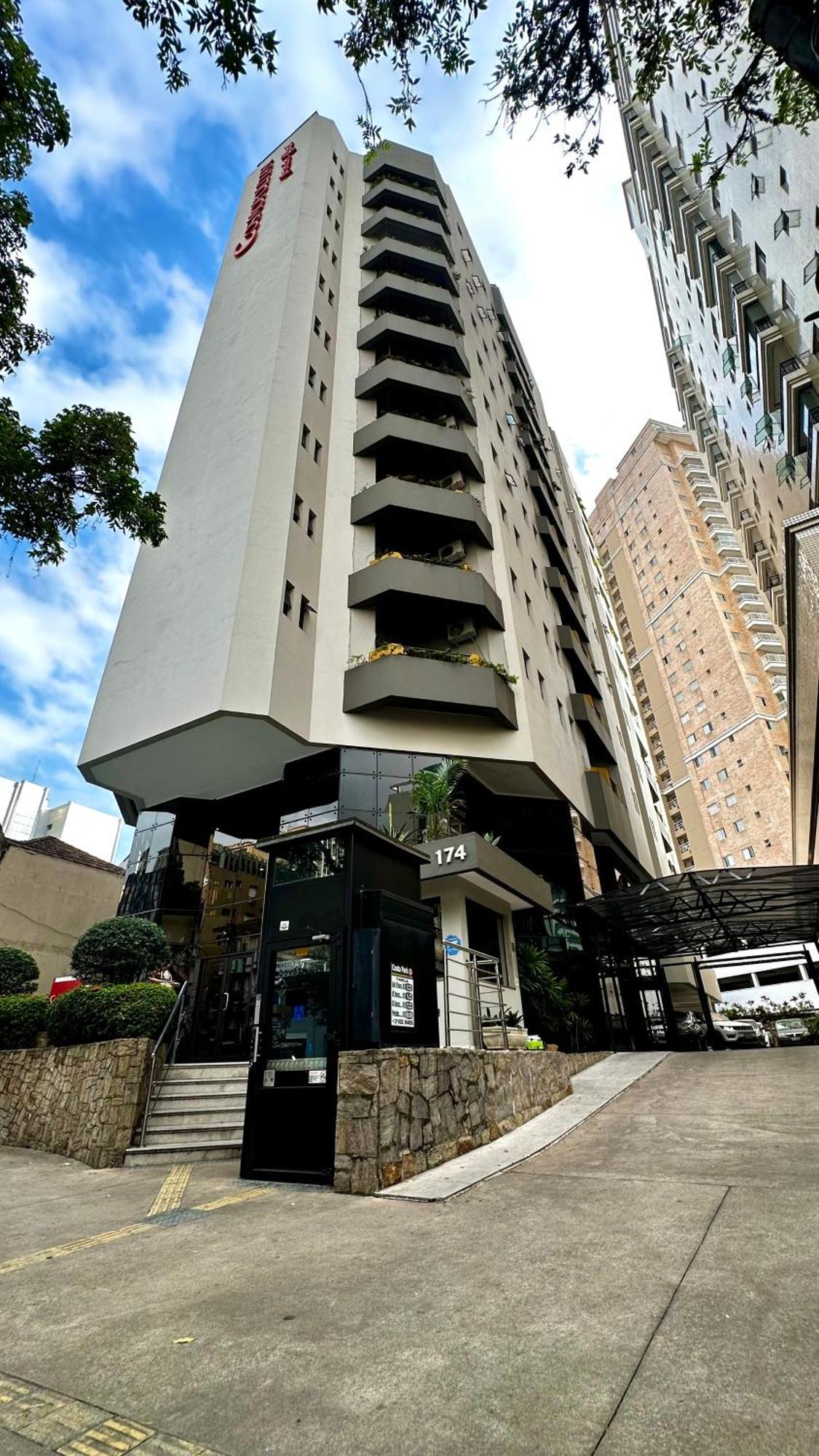 Flat Cosmopolitan Praia Com Estacionamento Gratis - Gonzaga - Andar Alto Hotell Santos  Exteriör bild